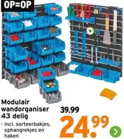 GAMMA Modulair wandorganiser 43 delig aanbieding