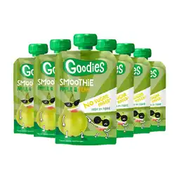 Plein.nl 2e halve prijs: 6x Goodies Knijpfruit Smoothie aanbieding