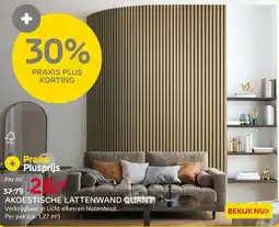 Praxis Quanti Akoestische Lattenwand - Licht aanbieding