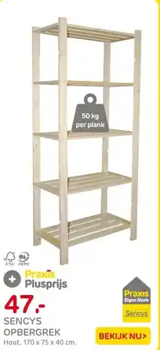 Praxis Sencys Stellingkast - 171x37,5x7,5cm - aanbieding