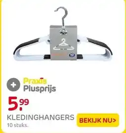 Praxis Silicone Kleerhangers - 10 stuks - Wit aanbieding