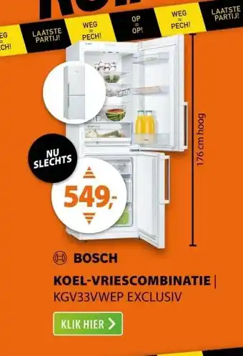 Expert Bosch KGV33VWEP EXCLUSIV aanbieding