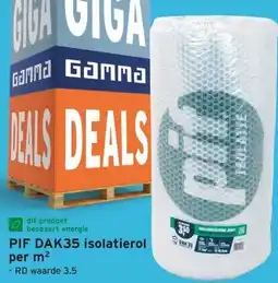 GAMMA PIF DAK35 isolatierol aanbieding