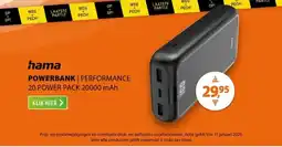 Expert Hama Performance 20 Power Pack 20.000 mAh Antraciet aanbieding