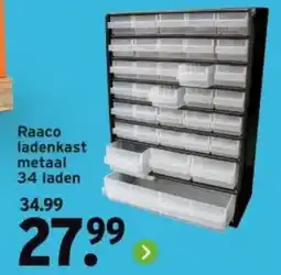 GAMMA Raaco ladenkast metaal 34 laden aanbieding