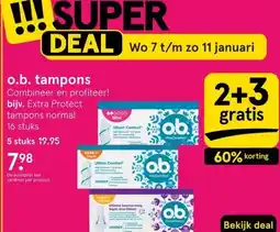 Etos o.b. tampons aanbieding