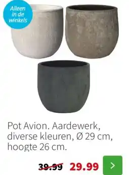 Intratuin Pot Avion. Aardewerk aanbieding