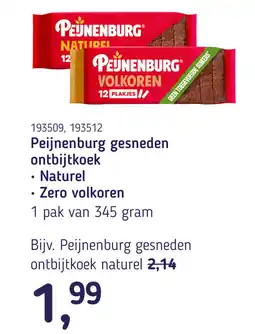 Van Hoeckel Peijnenburg gesneden ontbijtkoek aanbieding