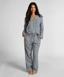 Hunkemoller Hunkemöller Pyjamabroek Flannel Blauw aanbieding