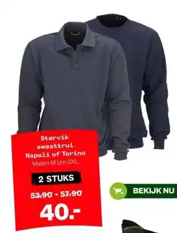 Welkoop Størvik sweattrui Napoli of Torino aanbieding