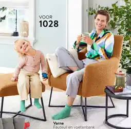 Profijt Meubel Varne Fauteuil en voetenbank aanbieding
