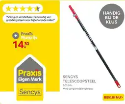 Praxis Sencys telescoopsteel met vergrendeling aanbieding