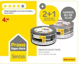 Praxis Sencys Duct tape - Zilver - 25m x 48mm aanbieding