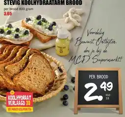 MCD Supermarkt STEVIG KOOLHYDRAATARM BROOD aanbieding