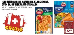 MCD Supermarkt IGLO FISH CUISINE, KAPITEIN'S KLASSIEKERS, OVEN EN/OF VISKRAAM GARNALEN aanbieding