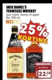 MCD Supermarkt JACK DANIEL'S TENNESSEE WHISKEY aanbieding