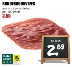 MCD Supermarkt RUNDERROOKVLEES aanbieding