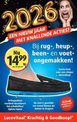 Lucovitaal Pantoffel met orthopedisch voetbed aanbieding