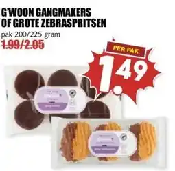 MCD Supermarkt GWOON GANGMAKERS OF GROTE ZEBRASPRITSEN aanbieding