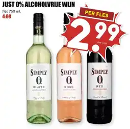 MCD Supermarkt JUST 0% ALCOHOLVRIJE WIJN aanbieding