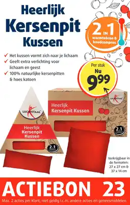 Lucovitaal Heerlijk Kersenpit Kussen aanbieding