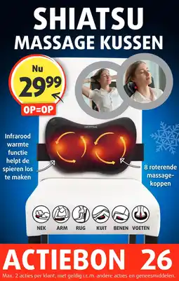 Lucovitaal SHIATSU MASSAGE KUSSEN aanbieding