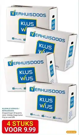 Kluswijs KLUSWIJS VERHUIS-/BEWAARDOOS aanbieding
