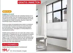 Kluswijs DUBBELE PLISSÉ aanbieding