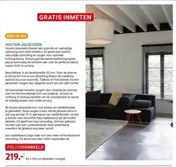 Kluswijs HOUTEN JALOEZIEËN aanbieding