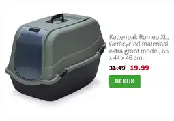 Intratuin Kattenbak Romeo XL. Gerecycled materiaal, extra groot model, 65 x 44 x 46 cm. aanbieding
