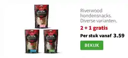 Intratuin Riverwood hondensnacks. Diverse varianten. aanbieding