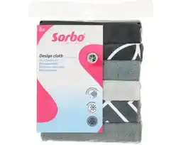 Hornbach SORBO Microvezeldoek 40x40 cm grey & black, 6 stuks aanbieding
