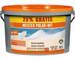 Hornbach HORNBACH Muurverf Meister Polar RAL 9010 wit 10 l + 25% aanbieding