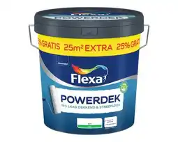Hornbach FLEXA Powerdek muren & plafonds wit 10 l + 25% aanbieding