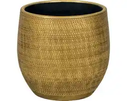 Hornbach PASSION FOR POTTERY Bloempot Boaz Aardewerk goud Ø 24 cm H 22 cm aanbieding