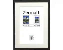 Hornbach THE WALL Fotolijst hout Zermatt zwart 50x70 cm aanbieding