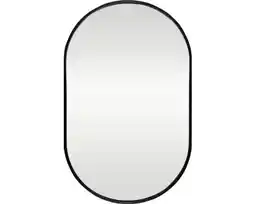 Hornbach Spiegel ovaal metaal zwart 44x28 cm aanbieding