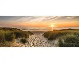 Hornbach PURE LIVING Schilderij glas Beach Road 50x125 cm aanbieding