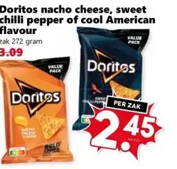 CoopCompact Doritos nacho cheese, sweet chilli pepper of cool American flavour aanbieding