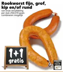 CoopCompact Rookworst fijn, grof, kip en/of rund aanbieding