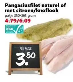 Coop Pangasiusfilet naturel of met citroen/knoflook aanbieding
