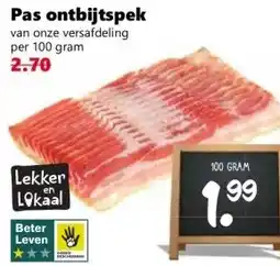 Coop Pas ontbijtspek aanbieding