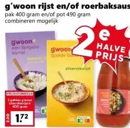 Coop g'woon rijst en/of roerbaksaus aanbieding
