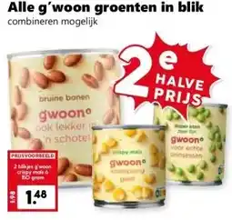 Coop Alle g'woon groenten in blik aanbieding