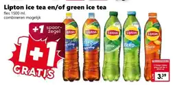Coop Lipton ice tea en/of green ice tea aanbieding