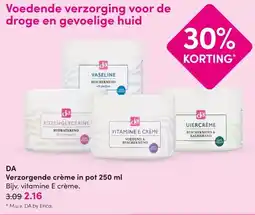 DA DA Verzorgende crème in pot 250 ml aanbieding