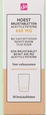DA acetylcysteine hoest bruistabletten 600 mg aanbieding