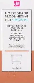 DA hoestdrank broomhexine 4 mg/5 ml aanbieding