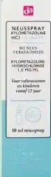 DA neusspray xylome- tazoline aanbieding
