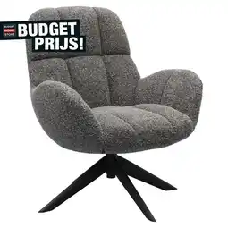 Budget Home Store Draaifauteuil Else Antraciet aanbieding